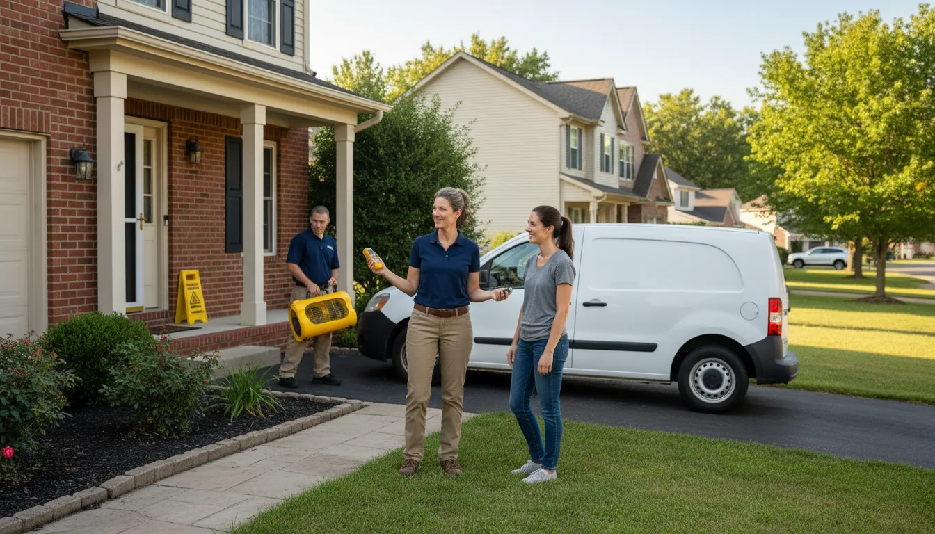 Residential water damage restoration in Nenzel, NE